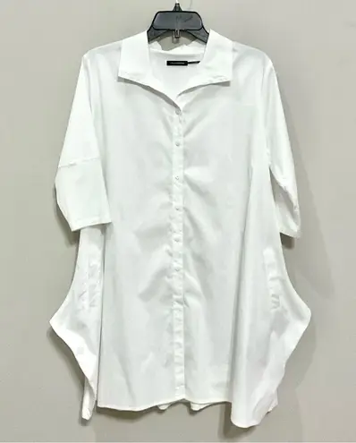 Stella Carakasi Tiburon Tunic White Sz S Cotton Blouse Shirt Top