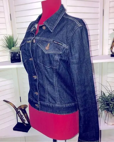 DKNY Y2K vintage  dark blue denim jeans jacket sz M