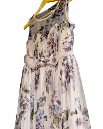 Candalite Lavender Pink Fairy Dress Sheer Floral Sweetheart Womens Medium Spring