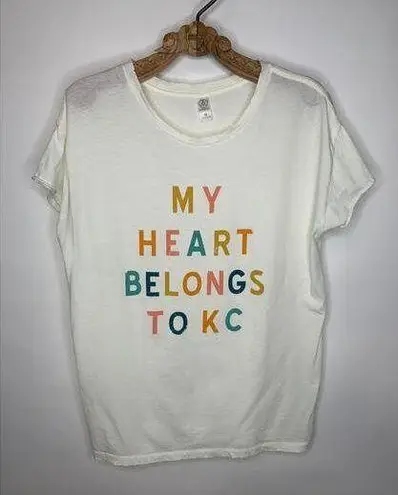 Alternative Apparel My Heart Belongs To Kansas City Graphic T Shirt Sz Medium