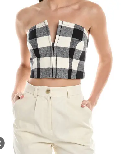 Mara Hoffman Layne Plaid Corset Top NWT Size 00
