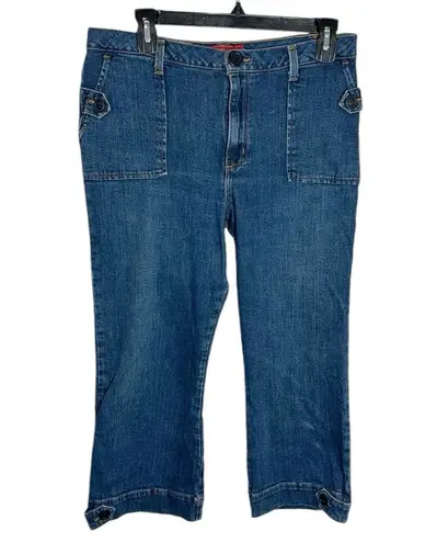 ZENA Vintage Y2K Capri Wide leg patch pocket jeans size 12