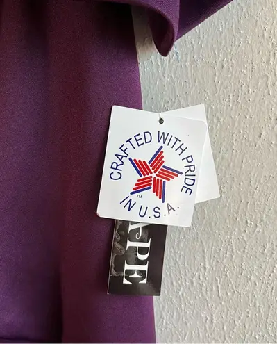 XScape Dress Plum (Purple) Short 3/4 Sleeve Scuba Dress w/ Side Ruche Sz 22W NWT