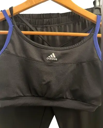 Adidas  2 piece Crop Tank and Ankle Leggings Women’s Size S/M Black