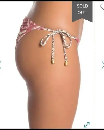 DOLCE Vita ruched Cheeky Bikini Bottom MEDIUM Boho