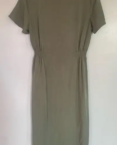 Love Tree  Woman Ankle Dress Button Front Size M Olive Sage color