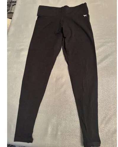 Victoria's Secret PINK Yoga Pants Cotton Blend Women's Medium Gray Criss Cross