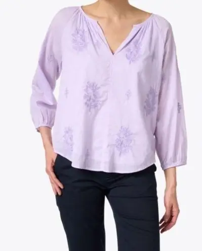 Roller Rabbit  Lilac Purple embroidered lightweight top