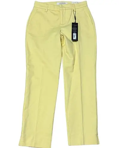 Liverpool Kelsey Trouser Knit Stretch Ankle Slim Pant Banana Yellow NWT 0 25
