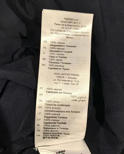 Sandro Claudia Shirred Polka Dot Mini Dress Marine (Please Read)