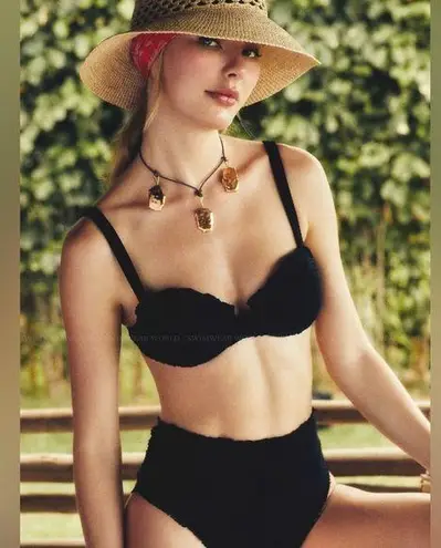 ViX by Paula Hermanny Women's Black Scales Nissi Bikini Top, Size Small, $128