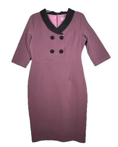 Lindy Bop Dress Womens 12 Purple Mauve Deanna 50s Pin