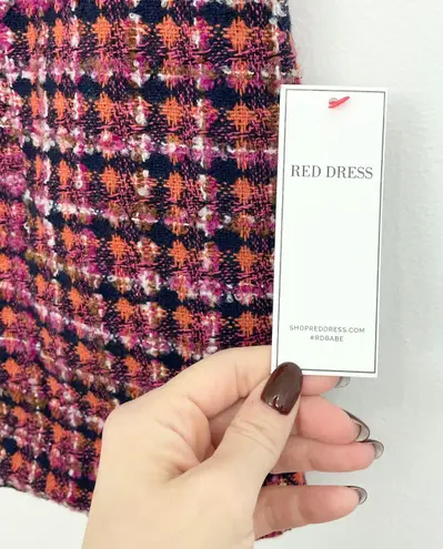 Aura Pink Tweed Mini Skirt