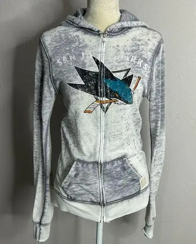 The Original Retro Brand • San jose sharks hockey team burnout full zip jacket