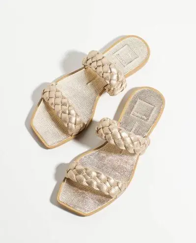 DV by Dolce Vit Dolce Vita Indy Gold Braided Sandals