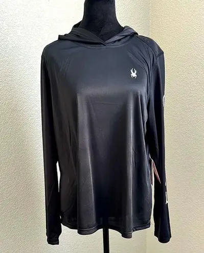 Spyder Black Relaxed Hoodie light weight shirt