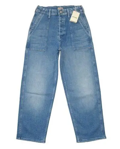 NWT Mother The Patch Pocket Private Flood in Flag Me Down Crop Jeans 25 Blue