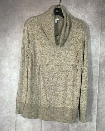 Nine West  Women’s Medium Cowl Neck Gray & Tan Pull Over Sweater