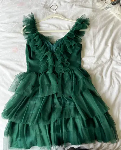 Dillard's Green Lace  Dress