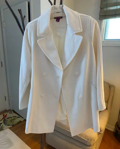 Jessica London Winter White Wool Coat 14