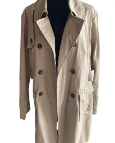 Stylish Tan Trench Coat Size M