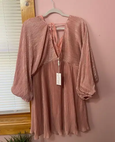 Petal and Pup long sleeve pink mini dress- Small