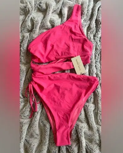 Ramy Brook NWT Kezia Cutout One Piece Swimsuit in Deros (Pink), Size M