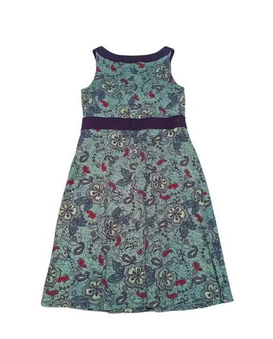 Rei Co-op Paisley Dress Sea Green Purple Sleeveless Gorpcore Womens Small Gorp