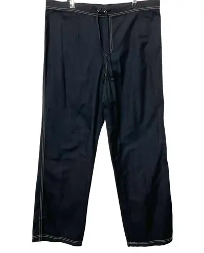 James Perse Relaxed Baggy Fit Contrast Stitch Pull On Drawstring Pants Size 3