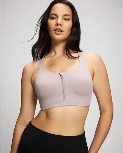 Soma Women's Front-Zip High Impact Sports Bra - Silver Taupe Size 40DDD