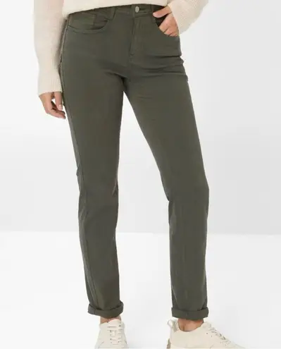 Brax Mary Slim 5 Pocket Jeans in Dark Olive Size 12S Green