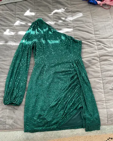 Hello Molly Green Sequin Dress