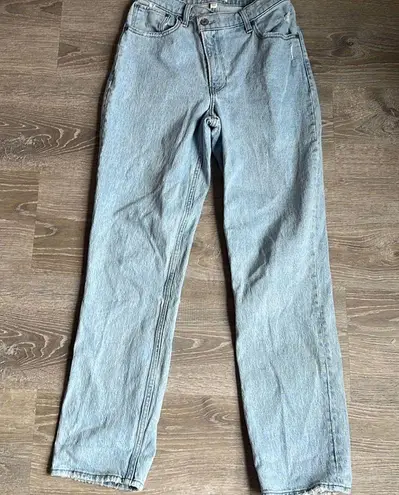 Abercrombie & Fitch  curve love Ultra High Rise 90s Straight Jean Criss Cross