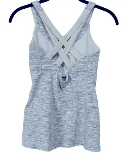 Lululemon  Enhearten Tank top crossback gray spacedye strappy crossback Size 4