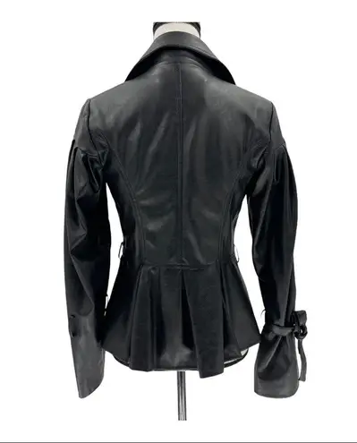 BCBGMAXAZRIA  Faux Leather Asymmetrical Moto Jacket