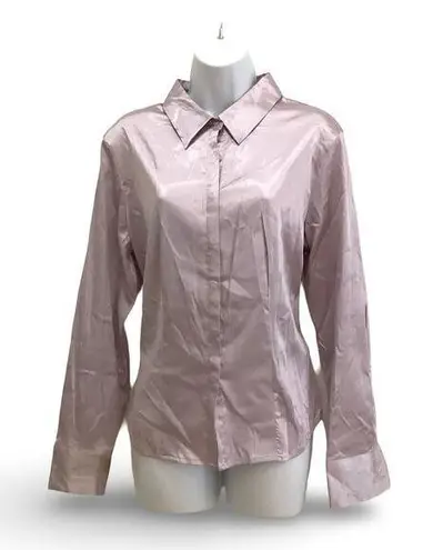 Kathy Ireland Satin Button Down