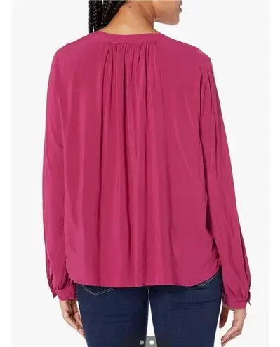 Velvet By Graham & Spencer Pink Lightweight Rayon Long Sleeve Blouse Size S