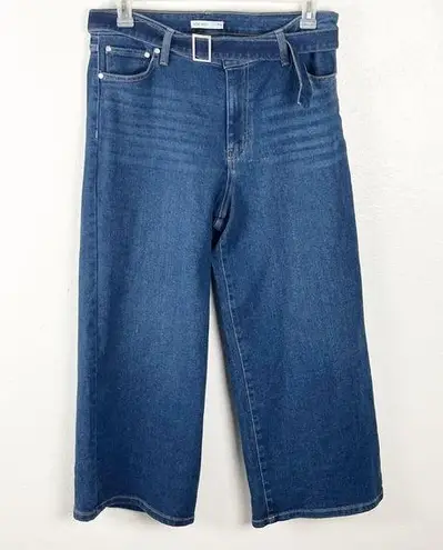 Nine West  High Rise Belted Waist Wide Leg Cropped Jeans, Size 16