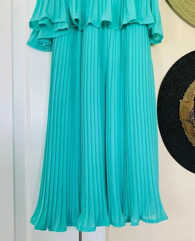 Lulus As You Swish Pleated Mint Green/Teal Dress | Size: Medium Green