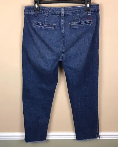 Sundry Women’s Le Soleil Star Print “LOVE” Embroidered Distressed Ankle Jeans