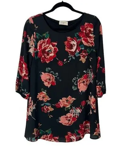 Everly  Anthropologie Floral Print Long Sleeve Dress Women’s Size Small