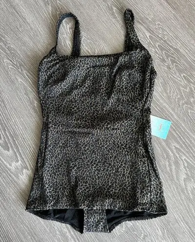 ANDIE X Demi Moore Marseilles One Piece Swimsuit Small Black Gold Glitter