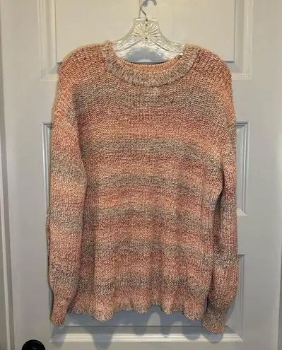 a.n.a  Orange/Tan Knit Striped Pullover Sweater size 0X