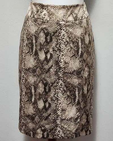Pacific&Co NY& reptile neutral pencil skirt size 6