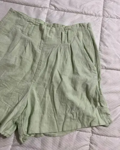 Abercrombie & Fitch Linen Mint Green Shorts