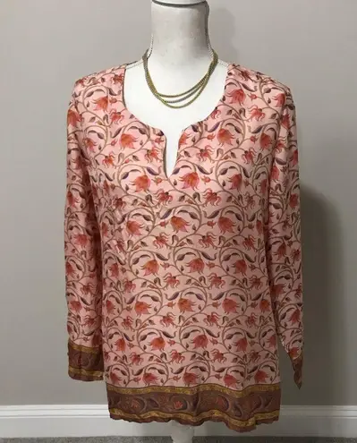 April Cornell 100% washable silk tunic Size M