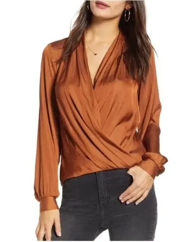 All in Favor Women's Blouse Top S Brown