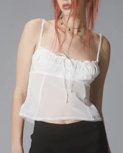 Unif Angel Top White Baby Doll Sheer Cami- Size XS