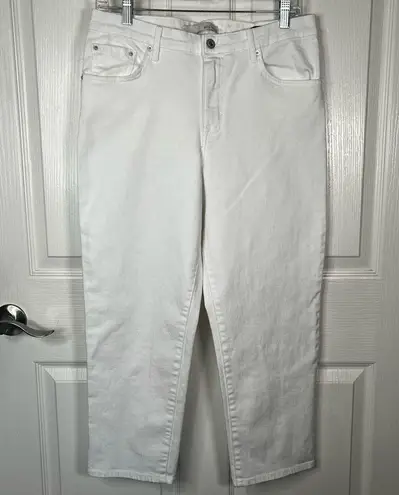 Ella Moss High Waist Straight Crop Jeans Sz 10 / 30 White Cropped Jeans