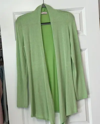 Chris & Carol Green Open Front Cardigan Sweater